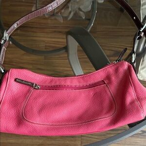 Pink Leather Shoulder Bag